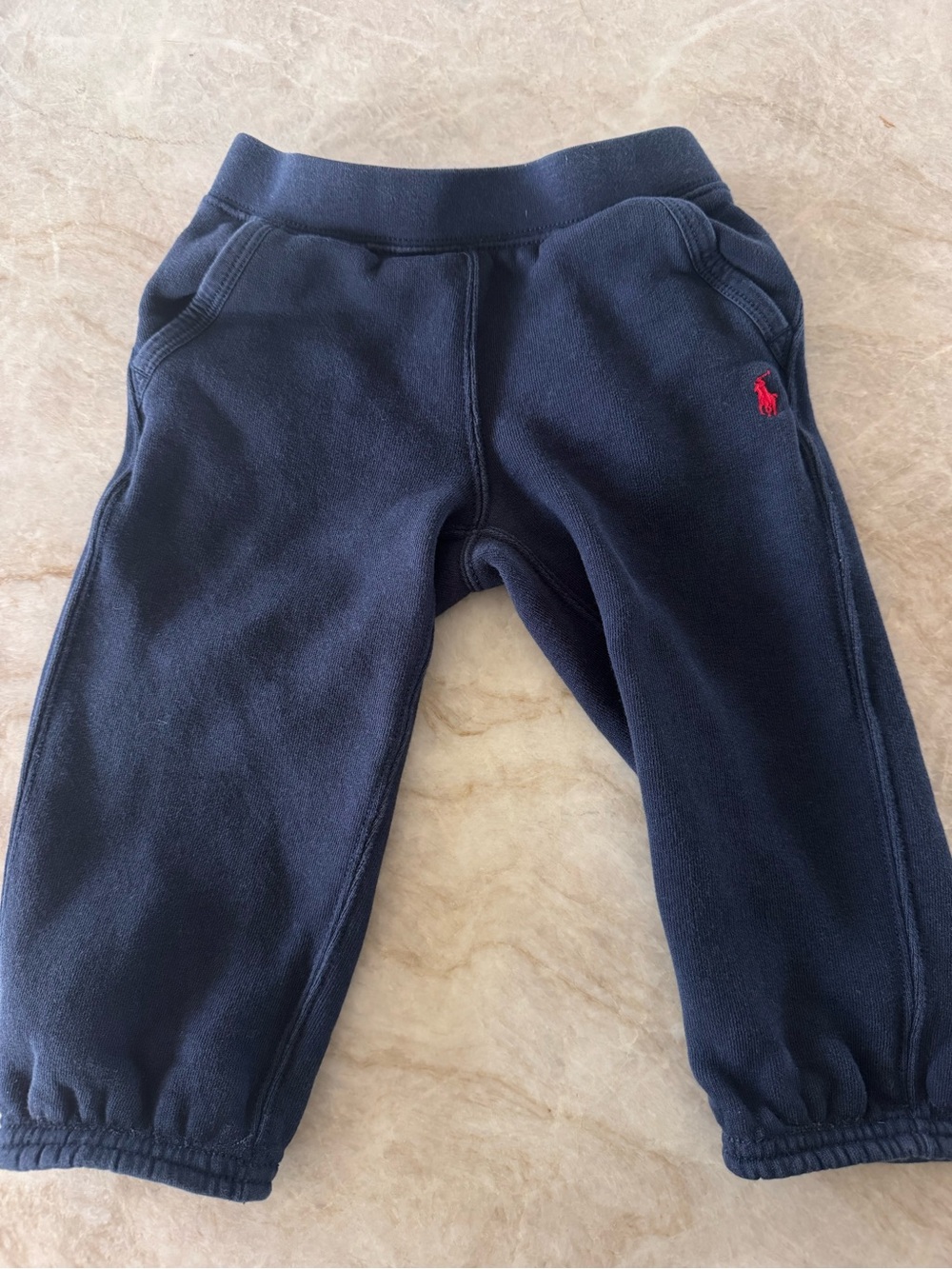Ralph Lauren Baby Boys Navy Sweatpants Red Pony 24M